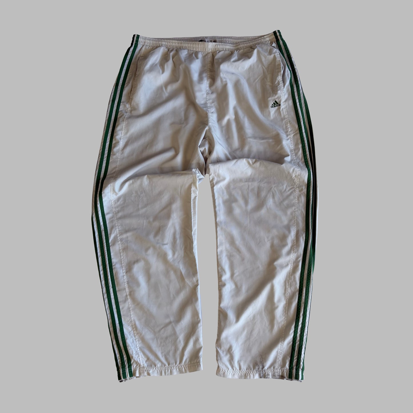Y2K Adidas Three Stripe Baggy Track Pants - XXL