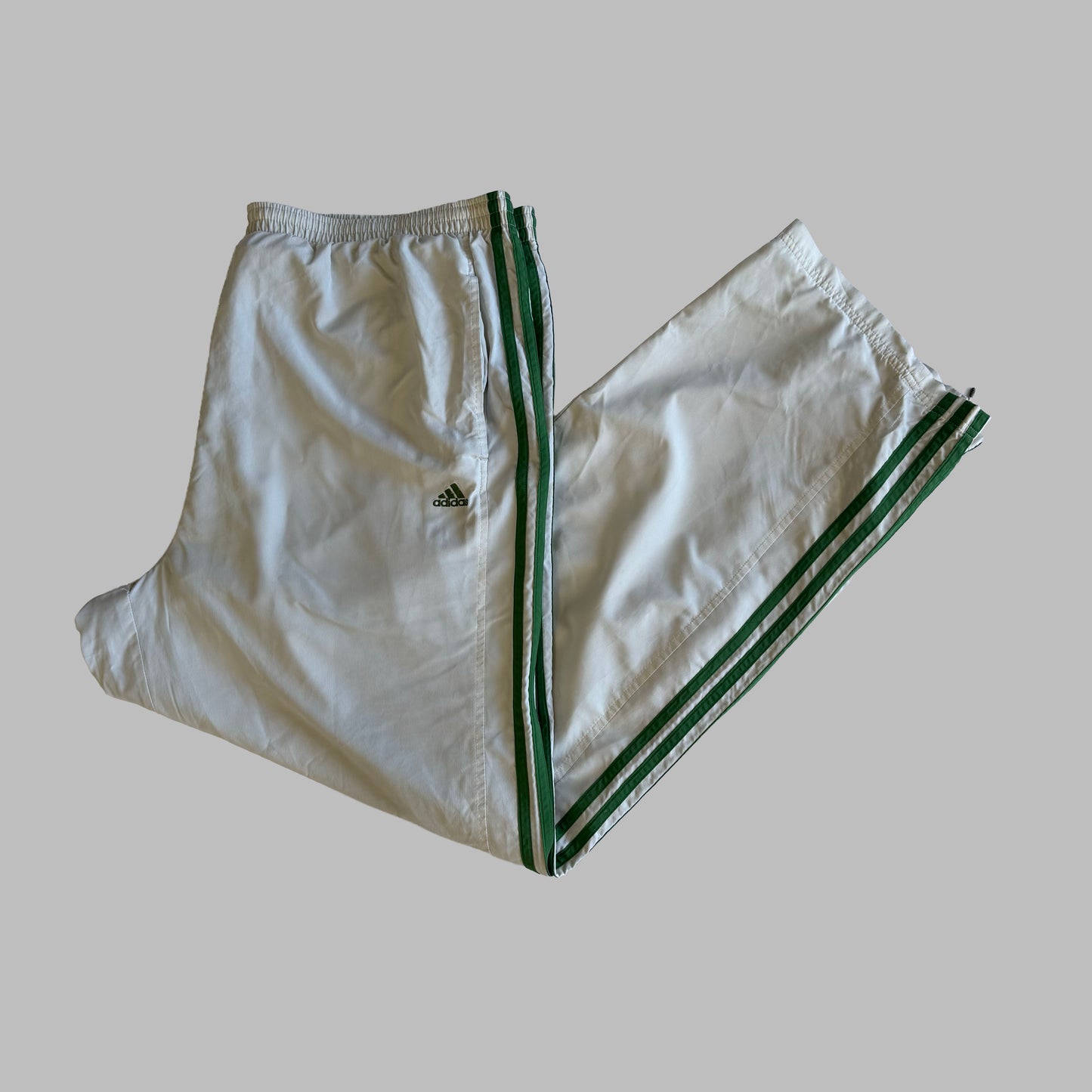 Y2K Adidas Three Stripe Baggy Track Pants - XXL