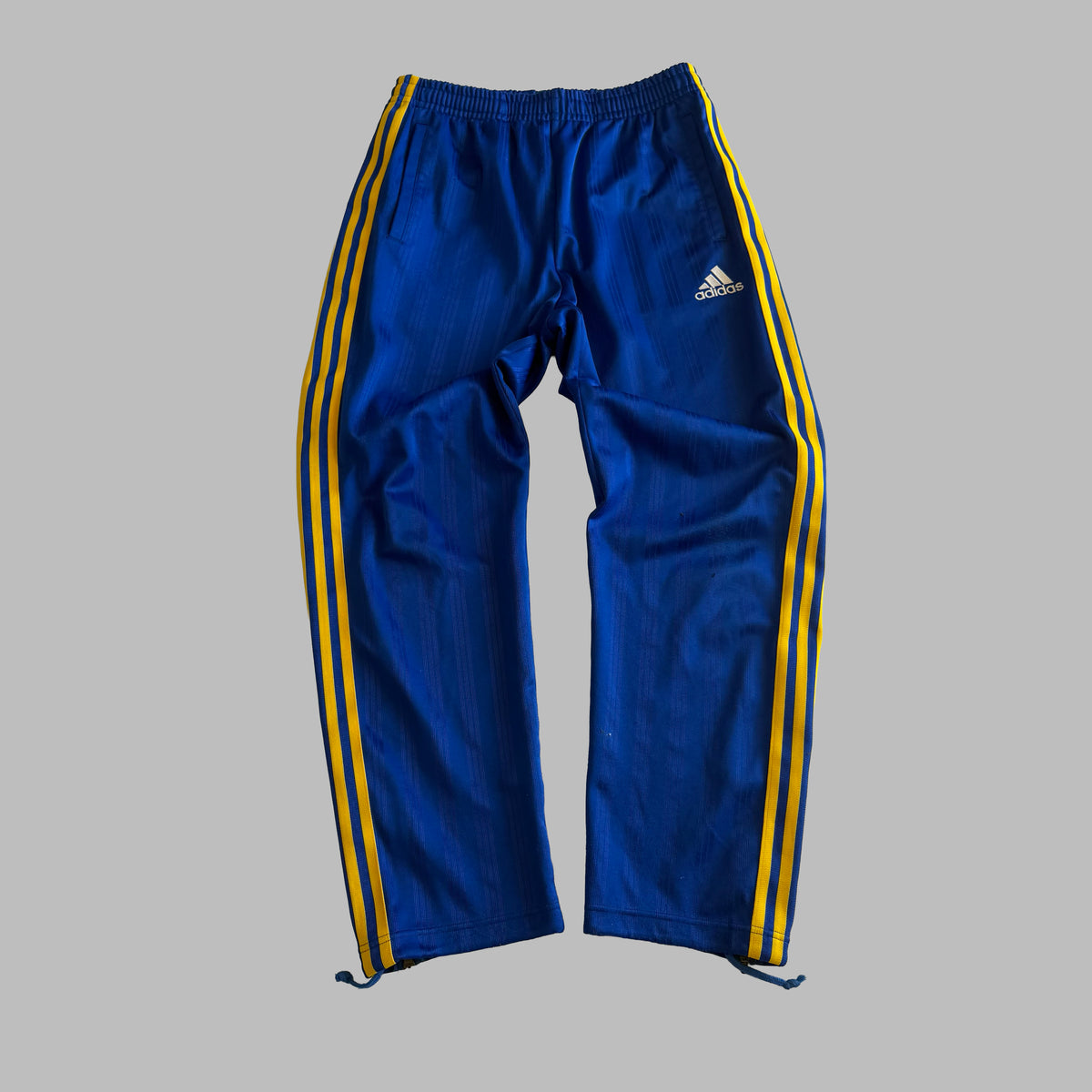 Y2K Adidas Three Stripe Heavyweight Track Pants - M
