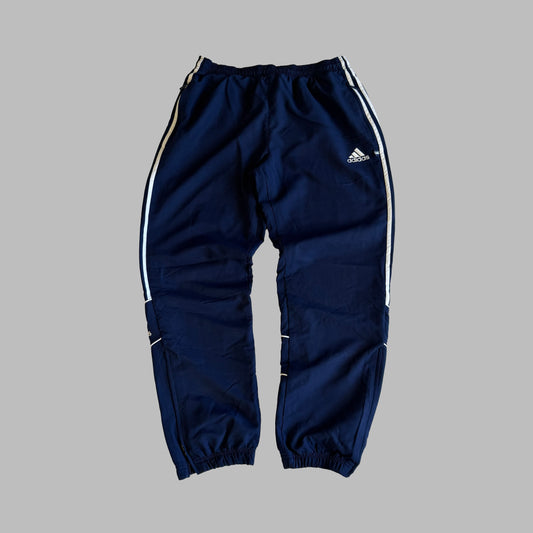 90s Adidas Three Stripe Parachute Track Pants - L