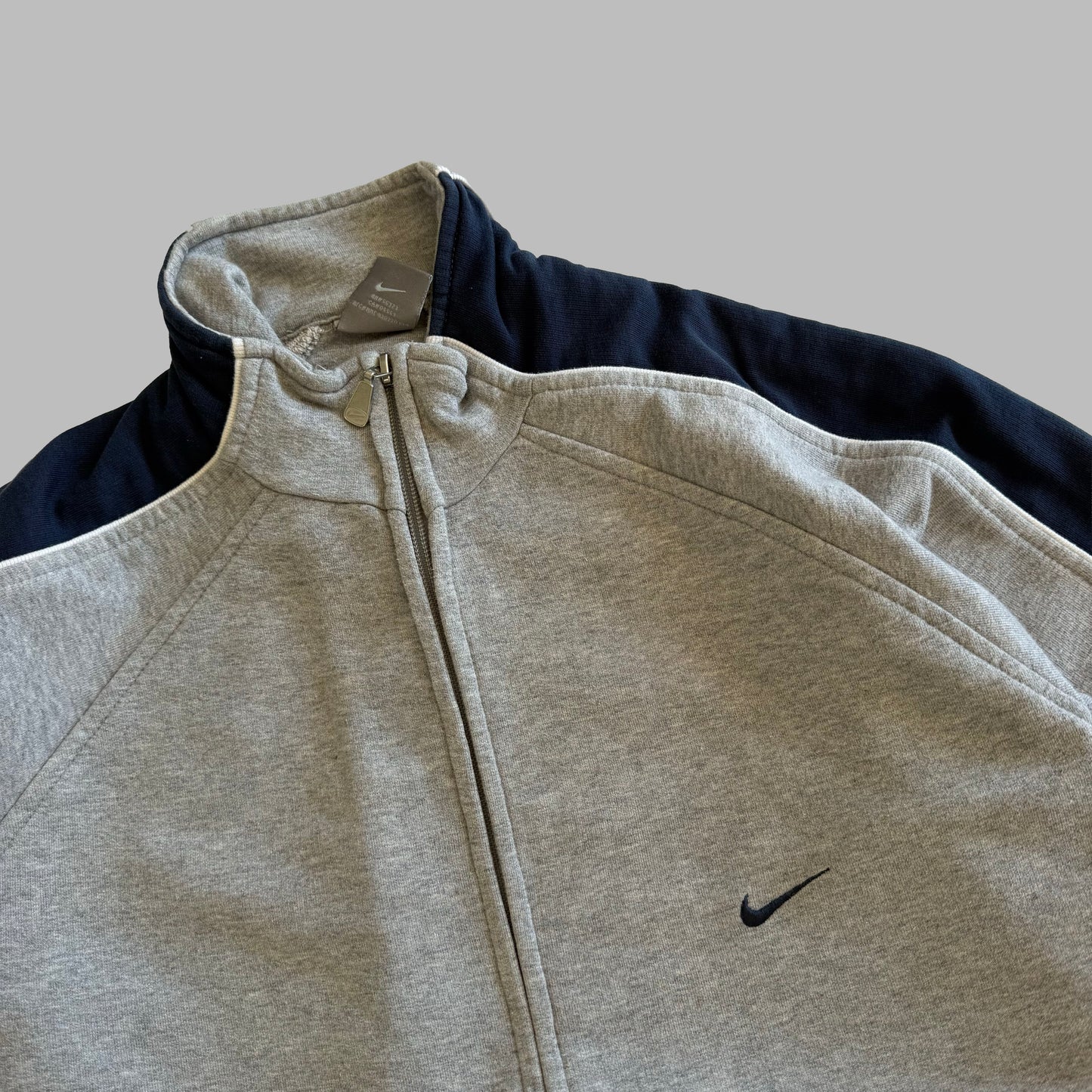 Y2K Nike Striped Single Swoosh Track Jacket - M