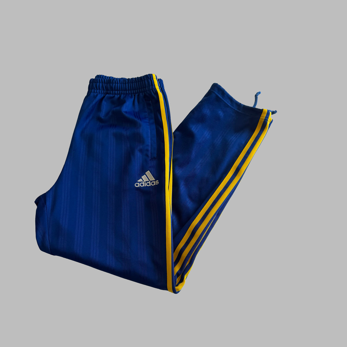Y2K Adidas Three Stripe Heavyweight Track Pants - M