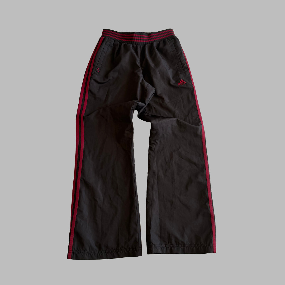 Y2K Adidas Three Stripe Active Track Pants - XS