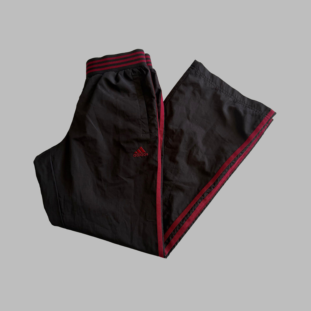 Y2K Adidas Three Stripe Active Track Pants - XS
