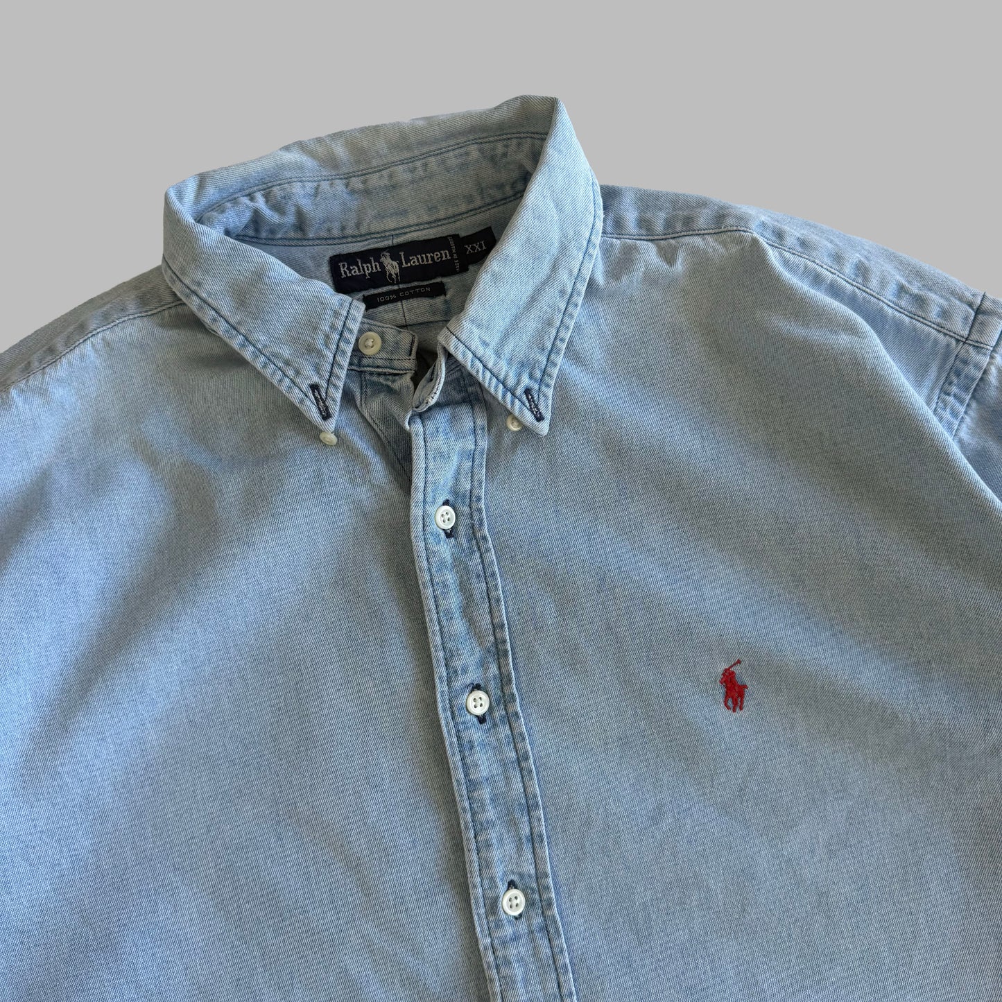 Y2K Polo Ralph Lauren Heavyweight Button Up Shirt - XXL