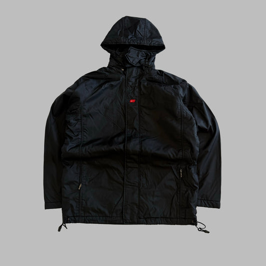 Y2K Nike Centre Swoosh Insulated Hooded Jacket - M