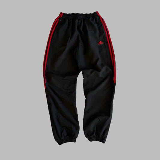 Y2K Adidas Three Stripes Baggy Track Pants - L