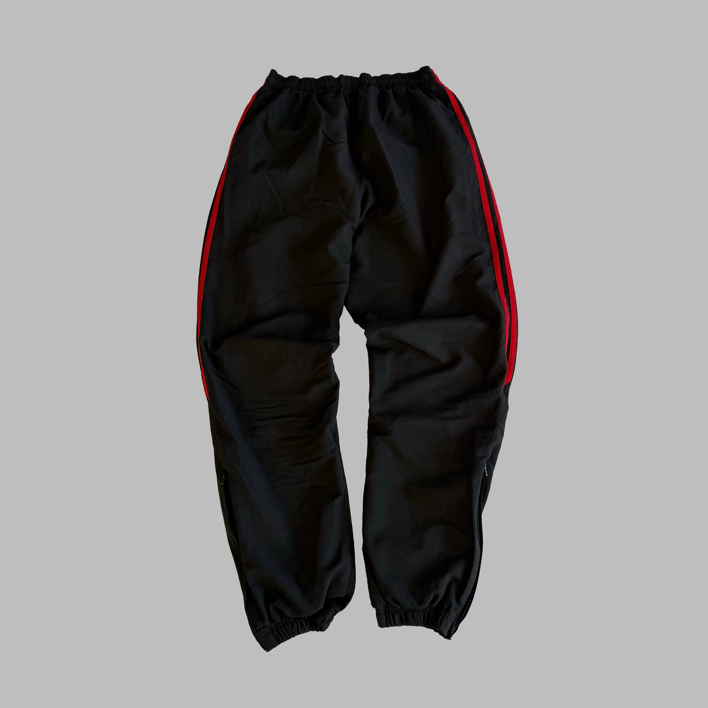 Y2K Adidas Three Stripes Baggy Track Pants - L