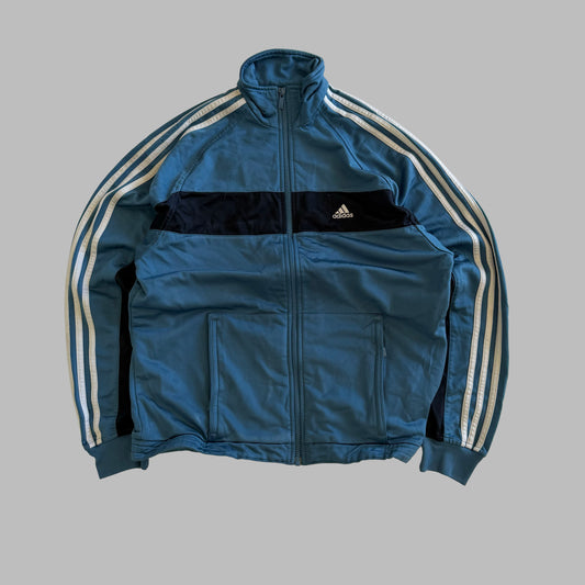 Y2K Adidas Three Stripe Track Jacket - M