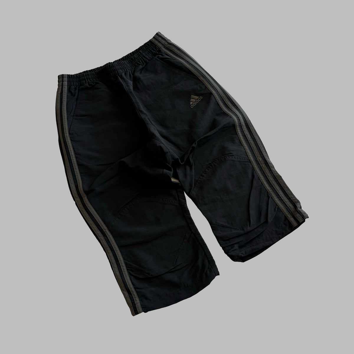 Y2K Adidas Three Stripe 3/4 Length Track Pants - M