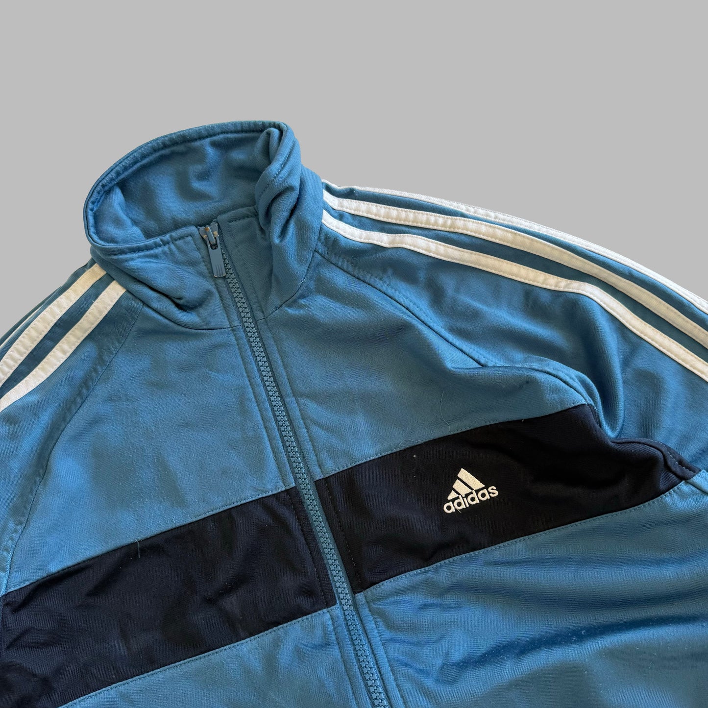 Y2K Adidas Three Stripe Track Jacket - M