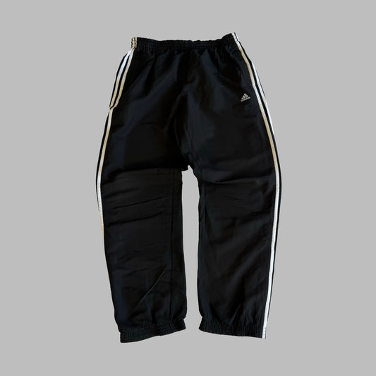 Y2K Adidas Three Stripe Wide Leg Track Pants - XL