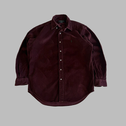 Y2K Polo Ralph Lauren Corduroy  Button Up Shirt - M