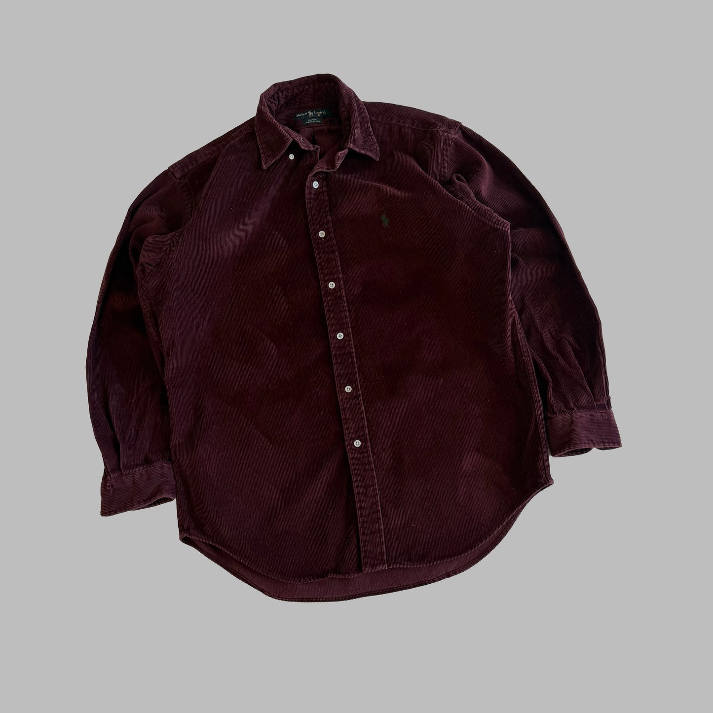 Y2K Polo Ralph Lauren Corduroy  Button Up Shirt - M