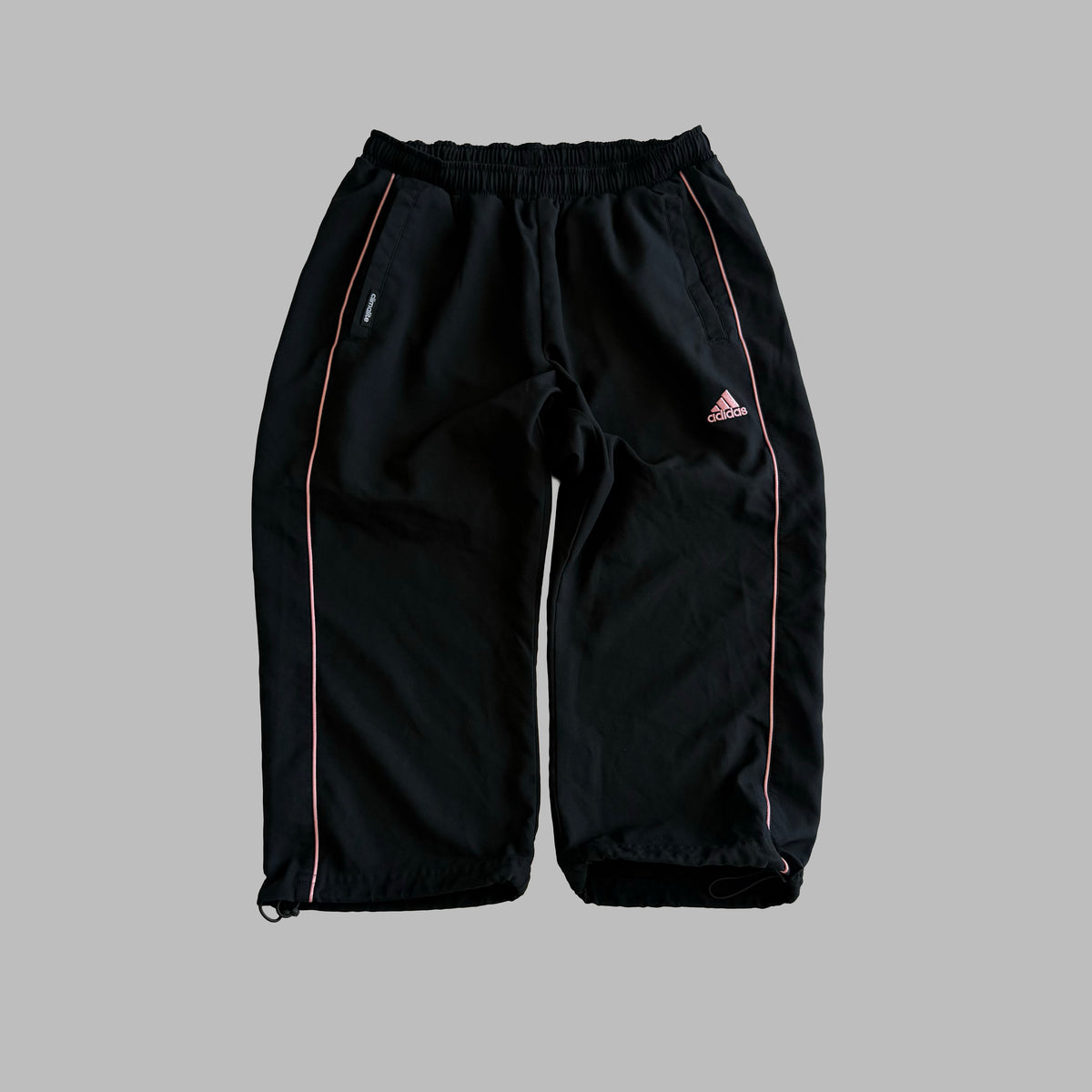 Y2K Adidas Striped Baggy Track Capris - XS