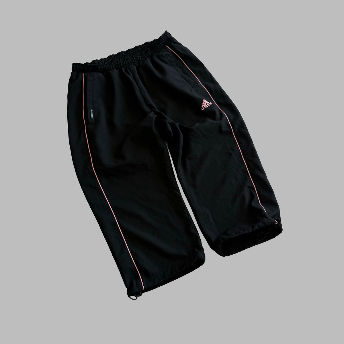 Y2K Adidas Striped Baggy Track Capris - XS