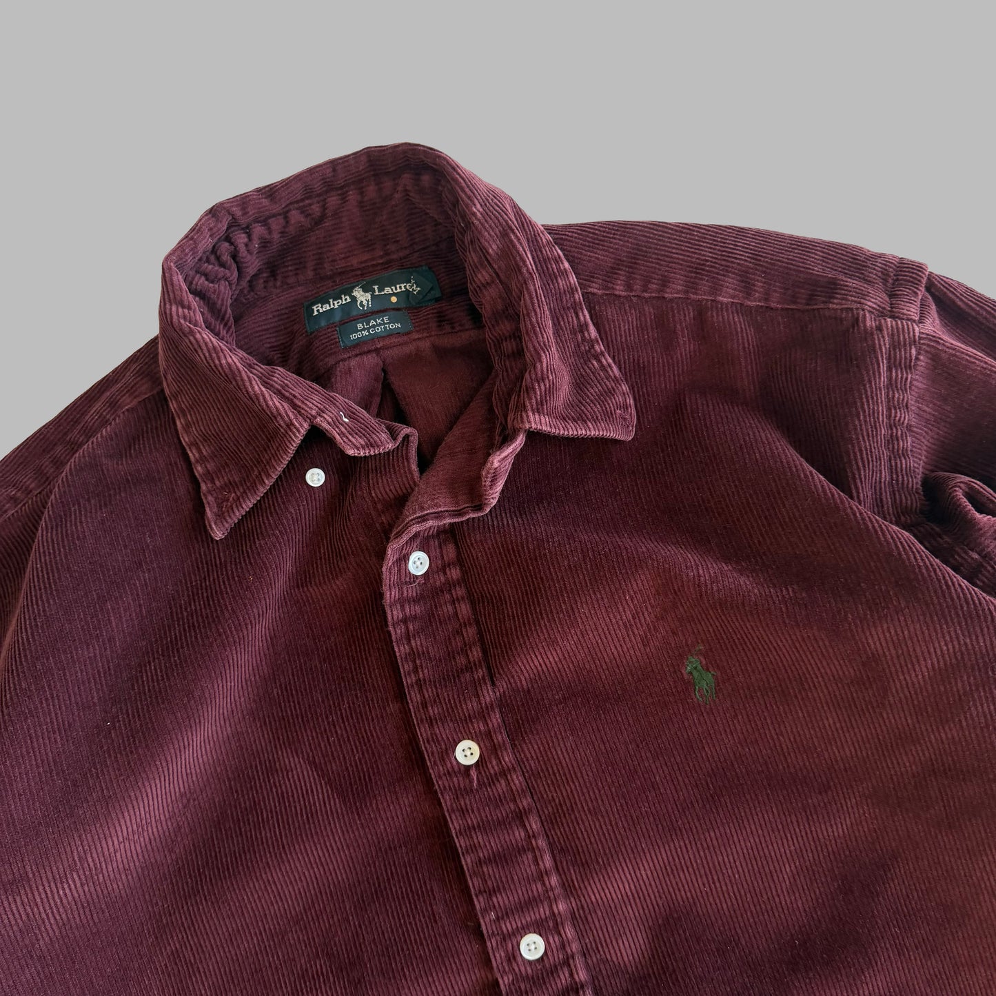 Y2K Polo Ralph Lauren Corduroy  Button Up Shirt - M