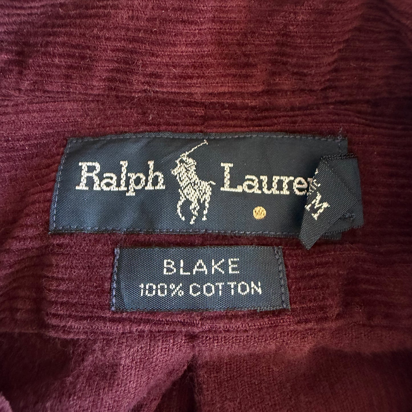 Y2K Polo Ralph Lauren Corduroy  Button Up Shirt - M
