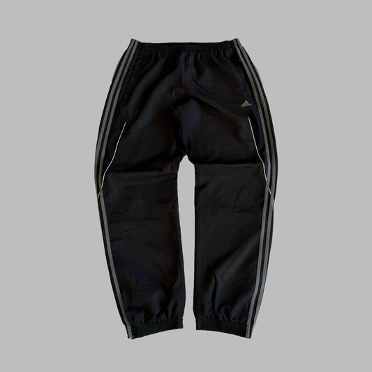 Y2K Adidas Three Stripe Baggy Track Pants - L