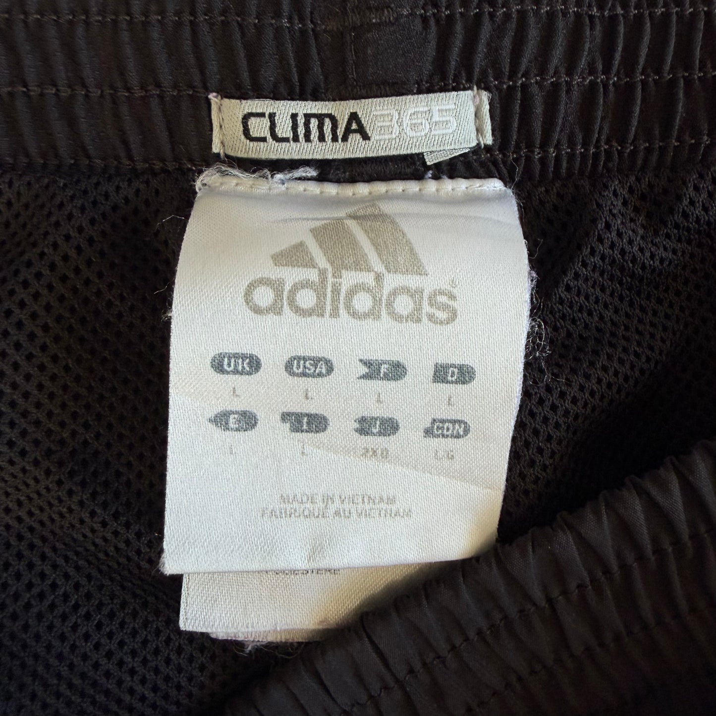 Y2K Adidas Three Stripe Baggy Track Pants - L