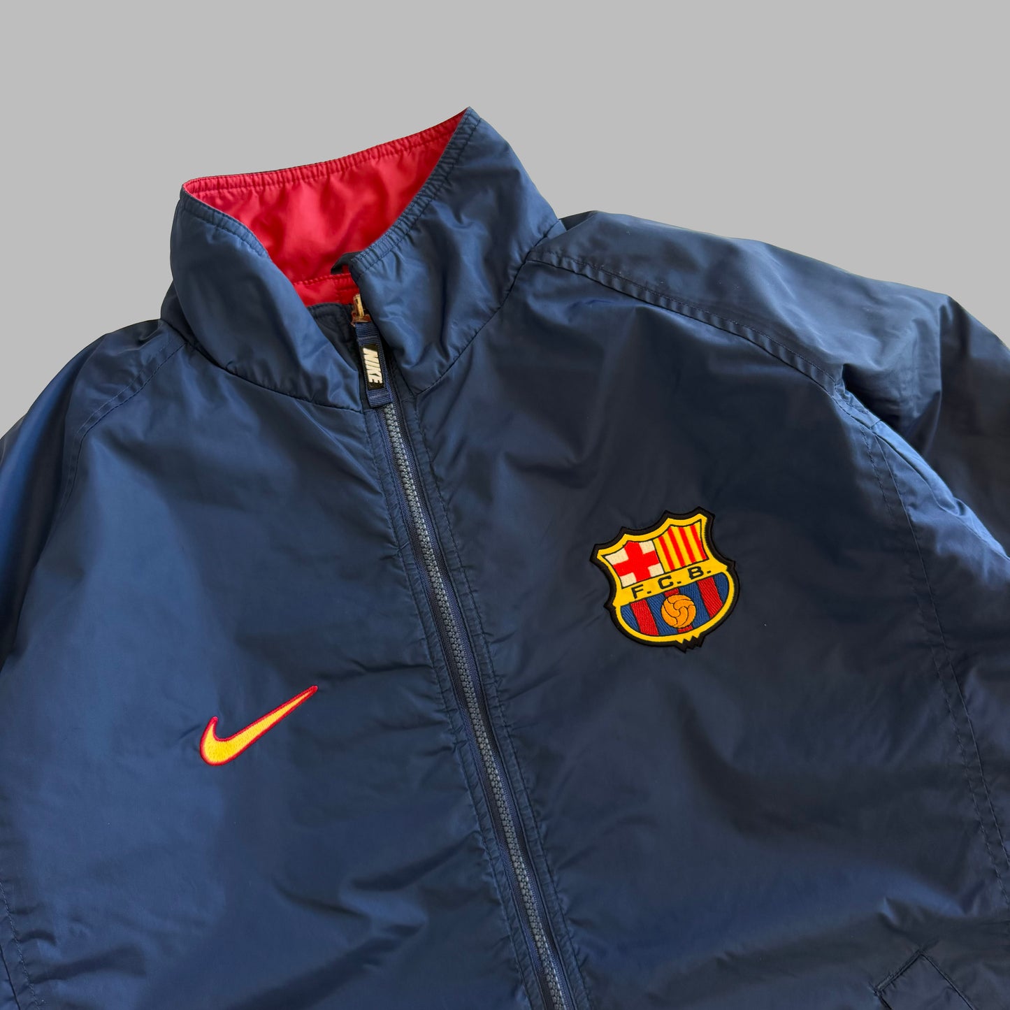 Y2K Nike Barcelona FC Padded Jacket - XL