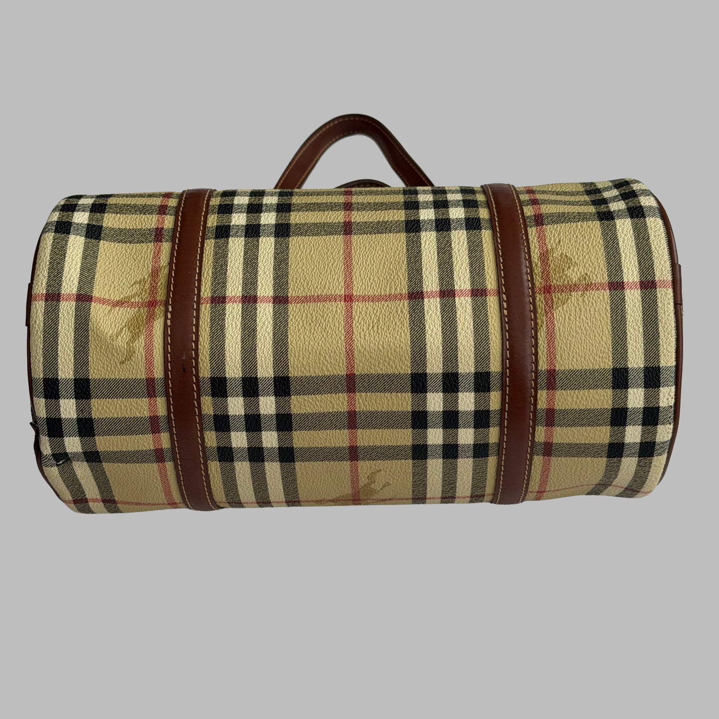 Y2K Burberry Nova Check Barrel Bag