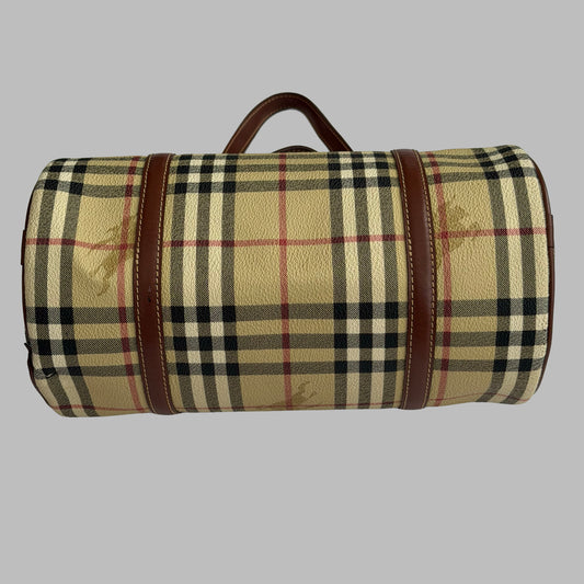 Y2K Burberry Nova Check Barrel Bag