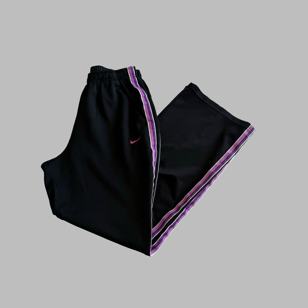 Y2K Nike Striped Active Track Pants - S