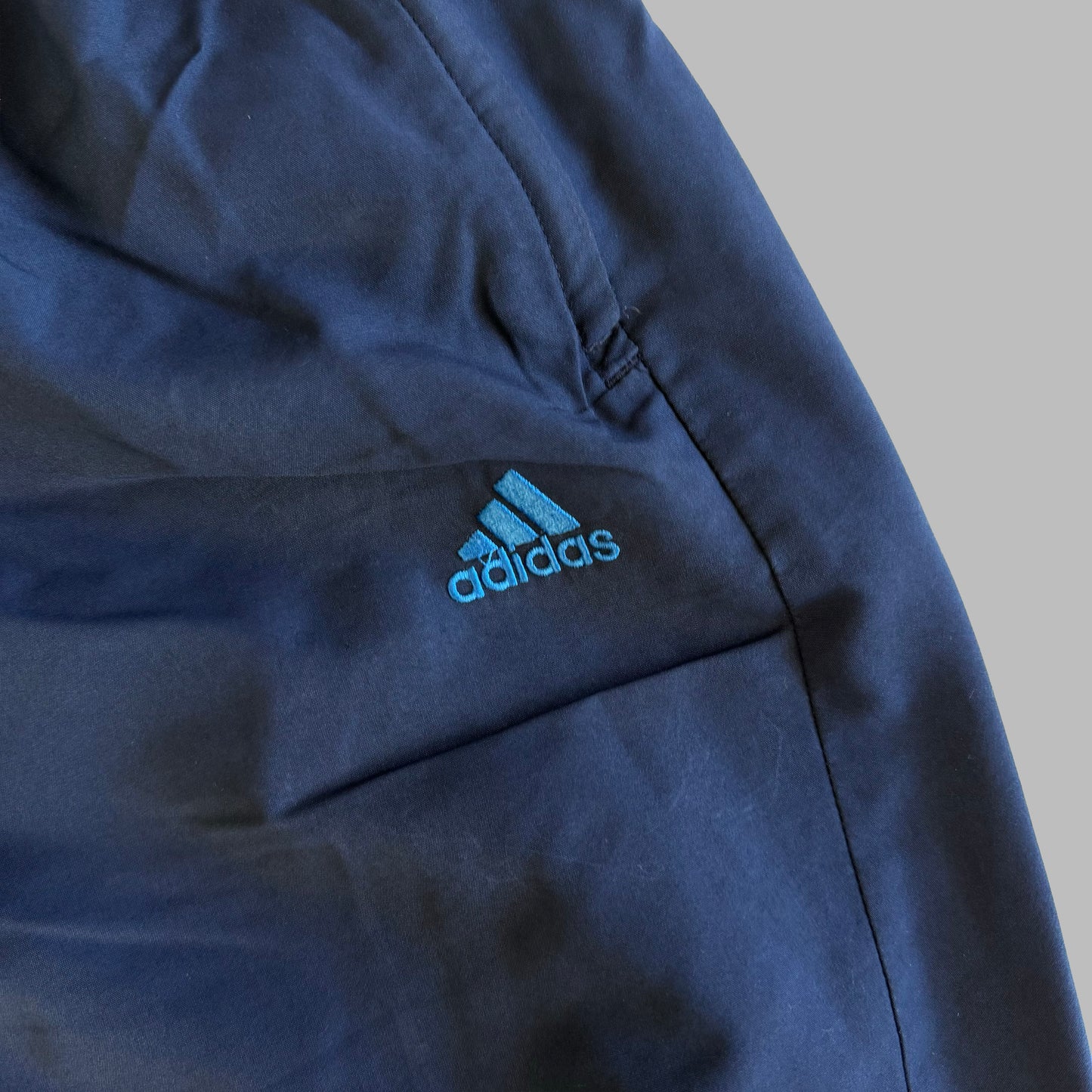 Y2K Adidas Three Stripe Parachute Track Pants - XXL