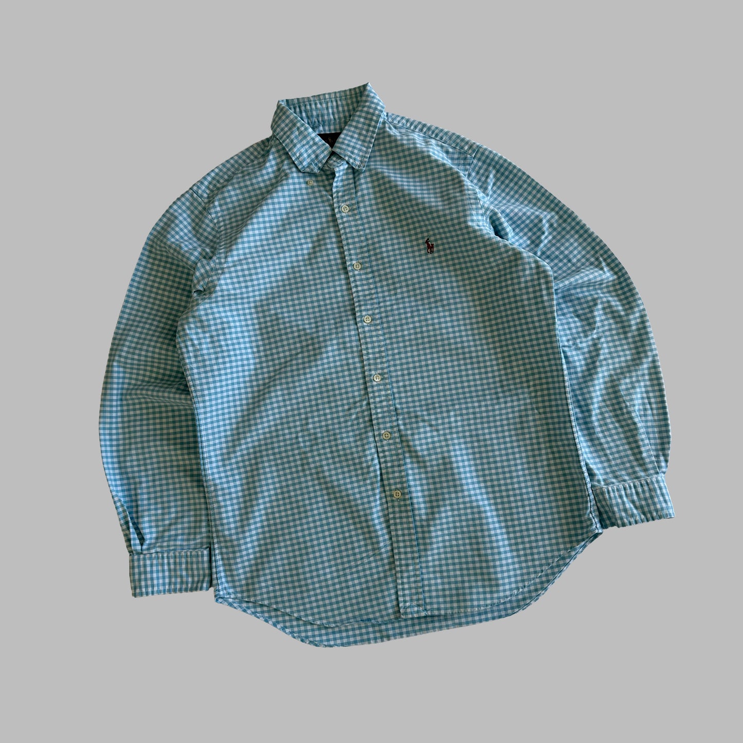 Y2K Polo Ralph Lauren Gingham Button Up Shirt - M