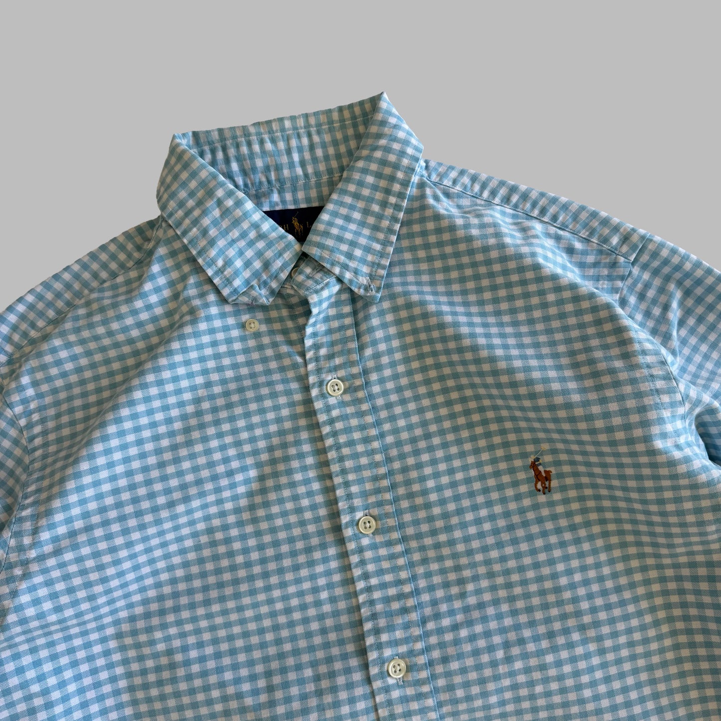Y2K Polo Ralph Lauren Gingham Button Up Shirt - M