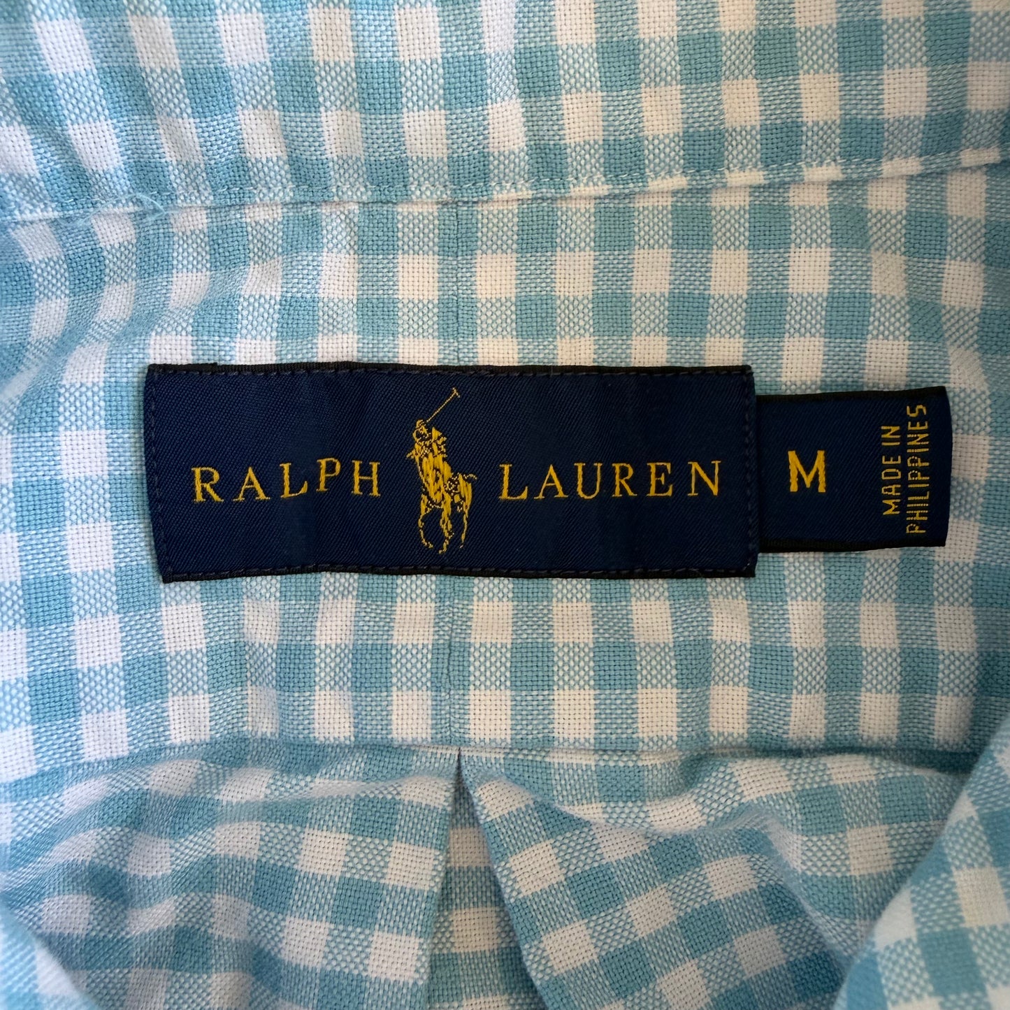 Y2K Polo Ralph Lauren Gingham Button Up Shirt - M