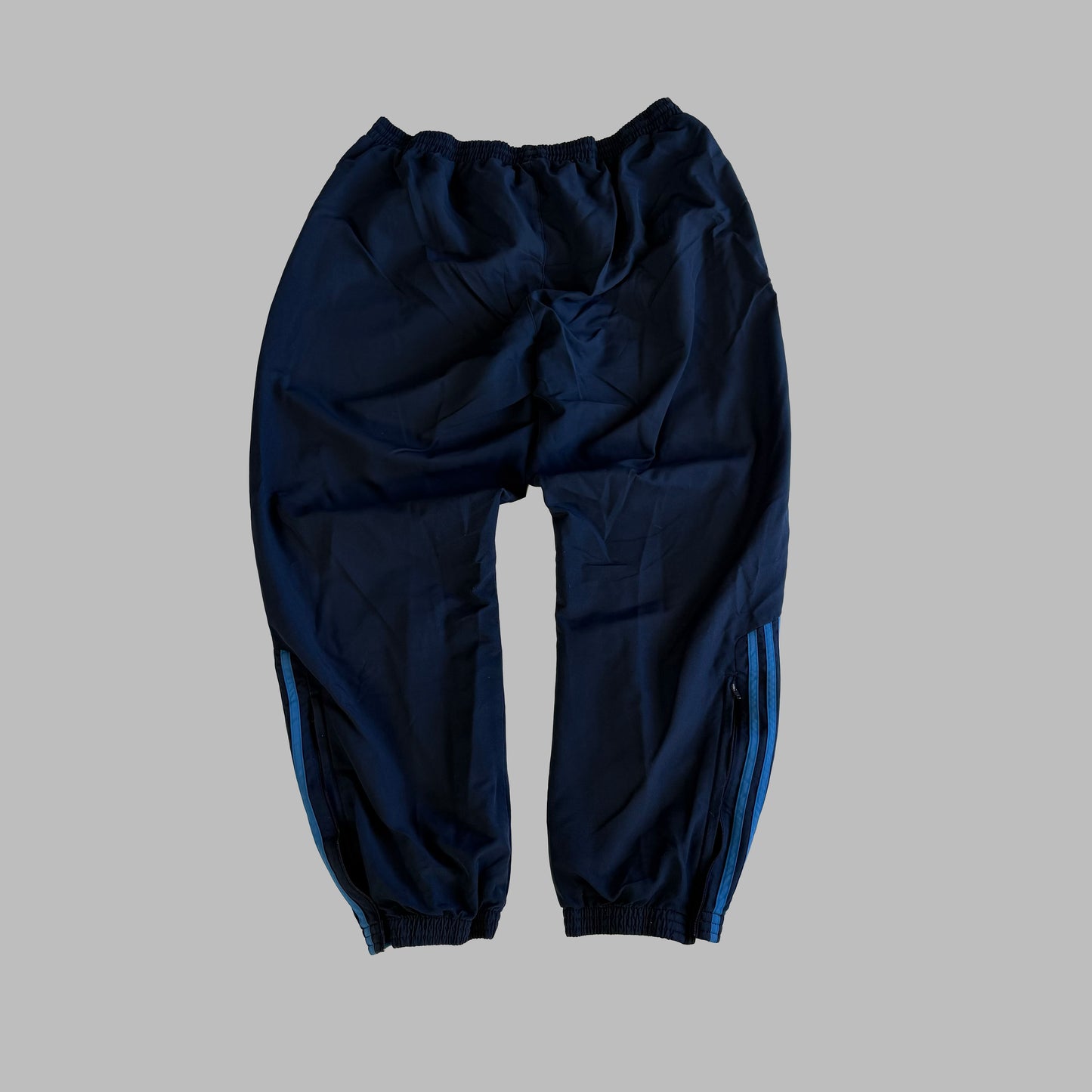 Y2K Adidas Three Stripe Parachute Track Pants - XXL