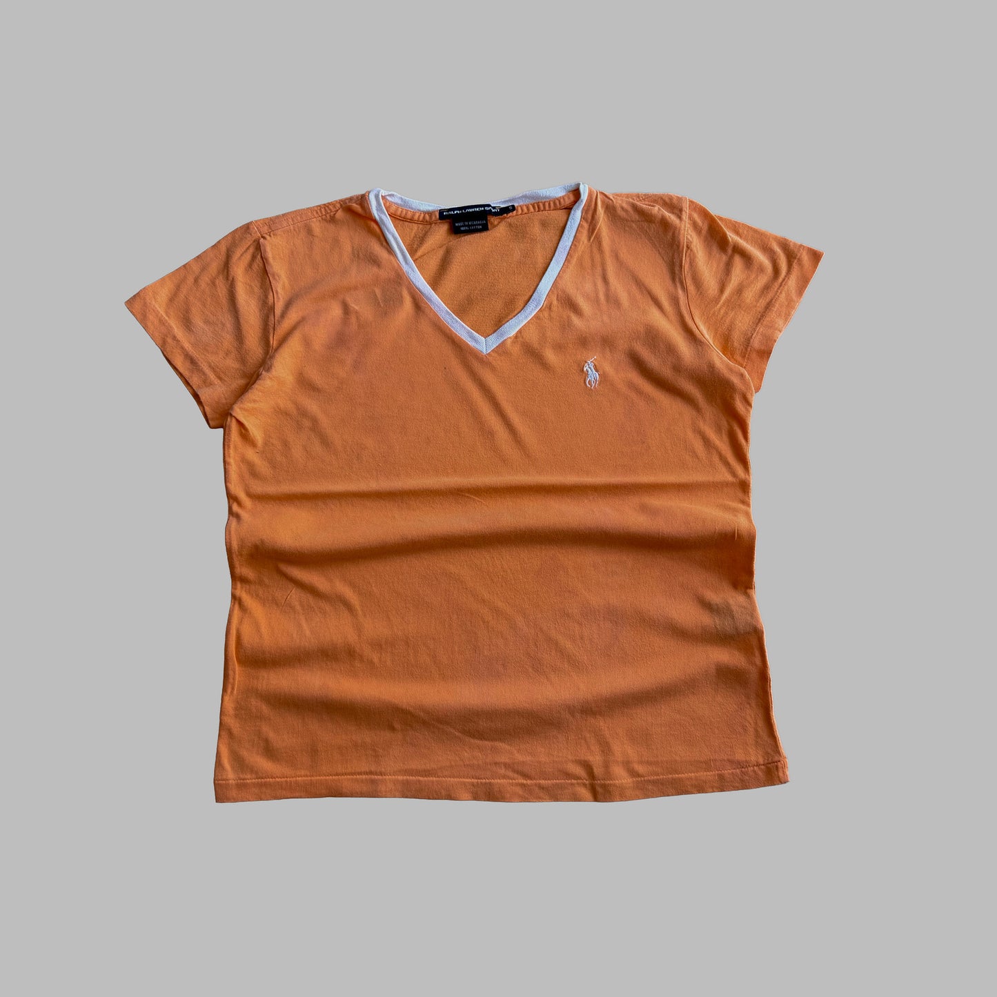 Y2K Ralph Lauren V-Neck T-Shirt - S