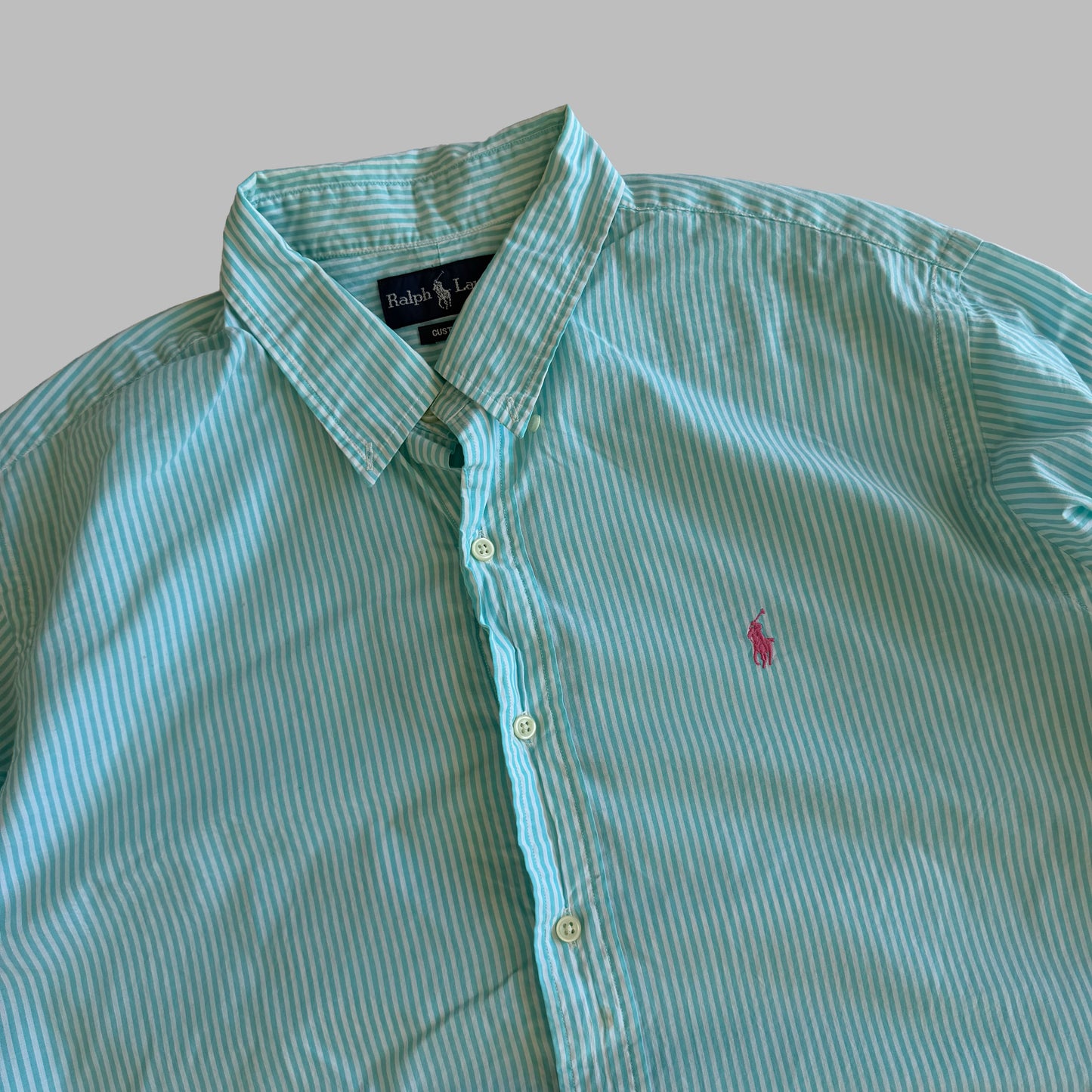 Y2K Polo Ralph Lauren Striped Button Up Shirt - XL