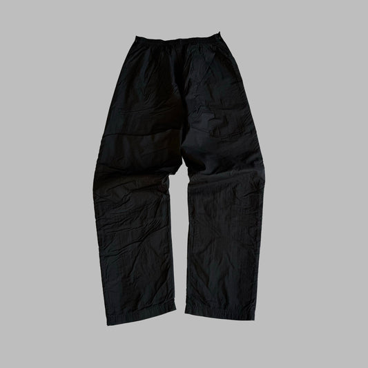 90s Adidas Three Stripe Wide Leg Popper Track Pants - L