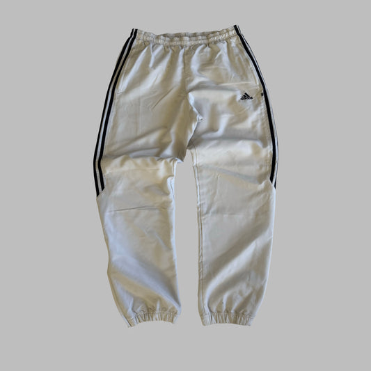 Y2K Adidas Three Stripe Baggy Track Pants - M