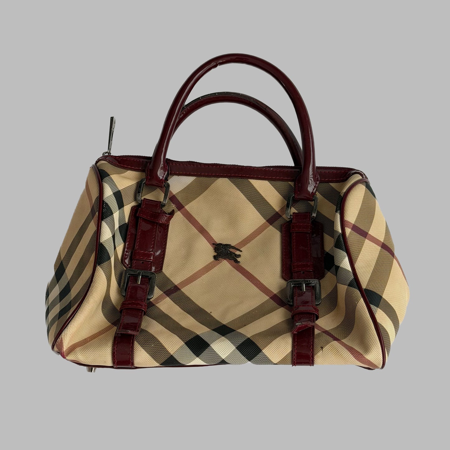 Y2K Burberry Nova Check Bowler Bag