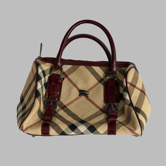 Y2K Burberry Nova Check Bowler Bag