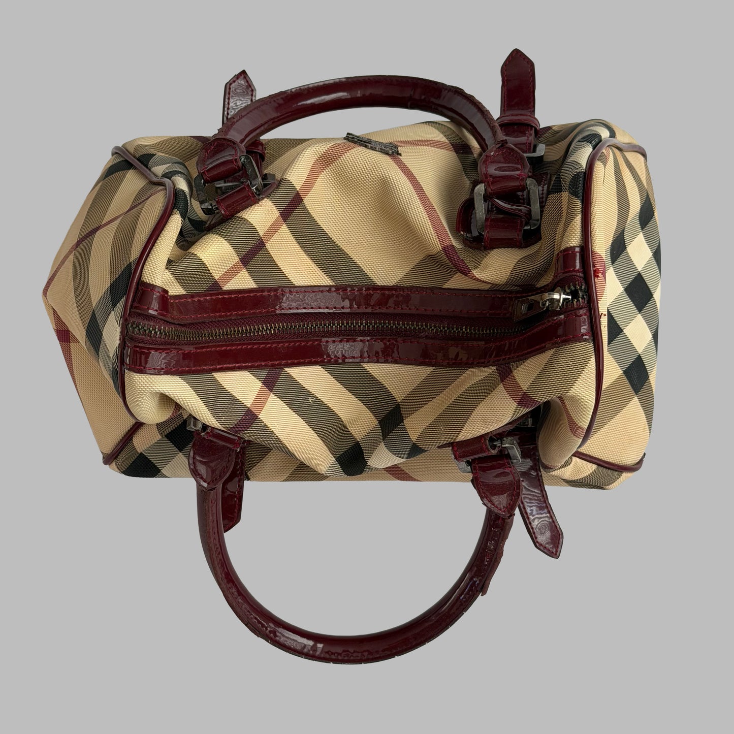 Y2K Burberry Nova Check Bowler Bag