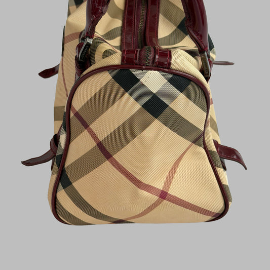Y2K Burberry Nova Check Bowler Bag