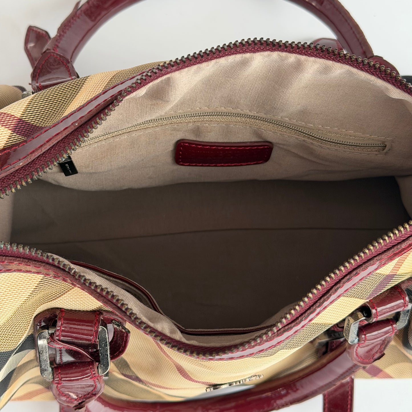 Y2K Burberry Nova Check Bowler Bag