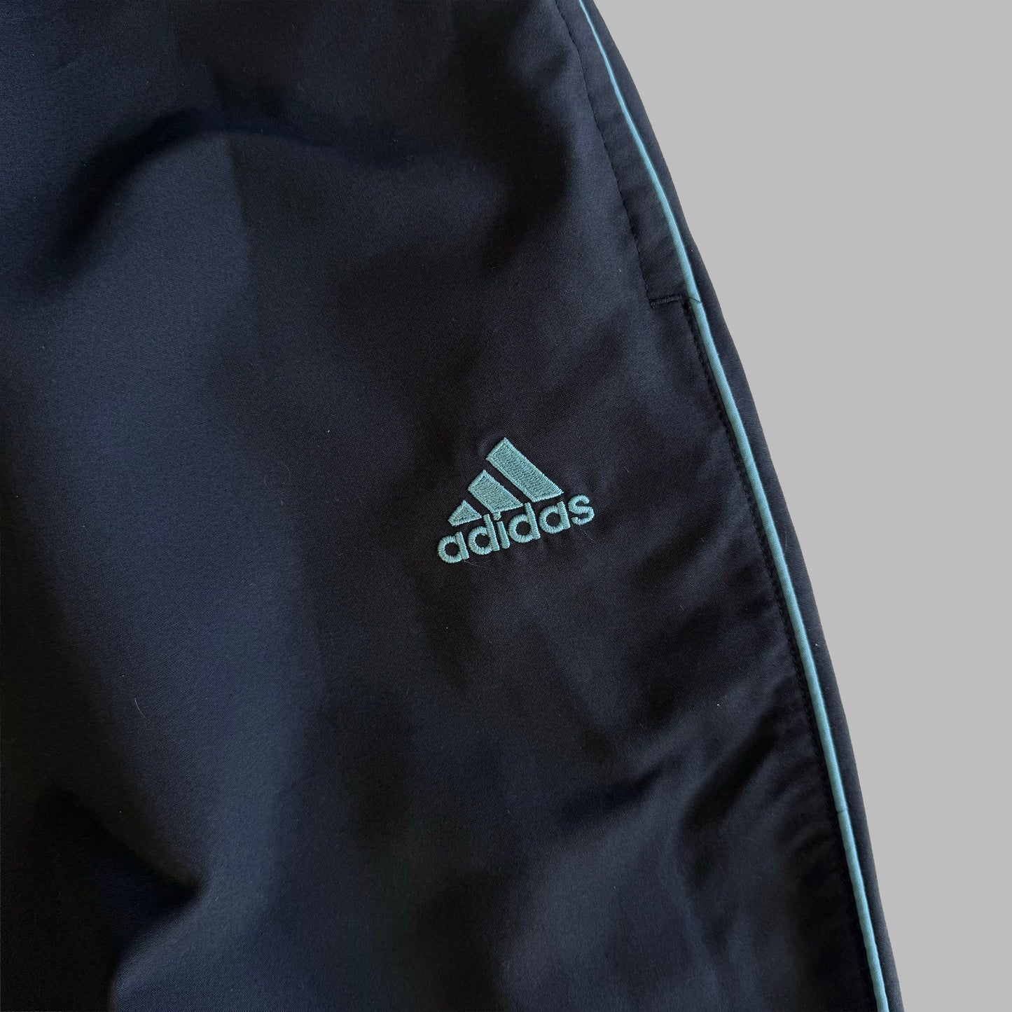 Y2K Adidas Stripe Straight Leg Track Pants - S
