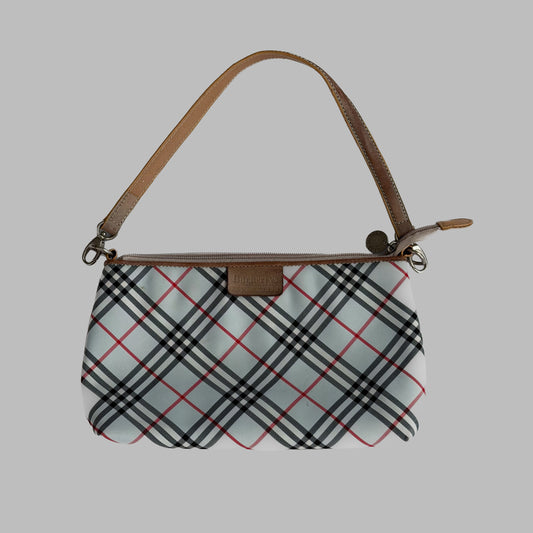 Y2K Burberry Blue Label Checkered Mini Shoulder Bag