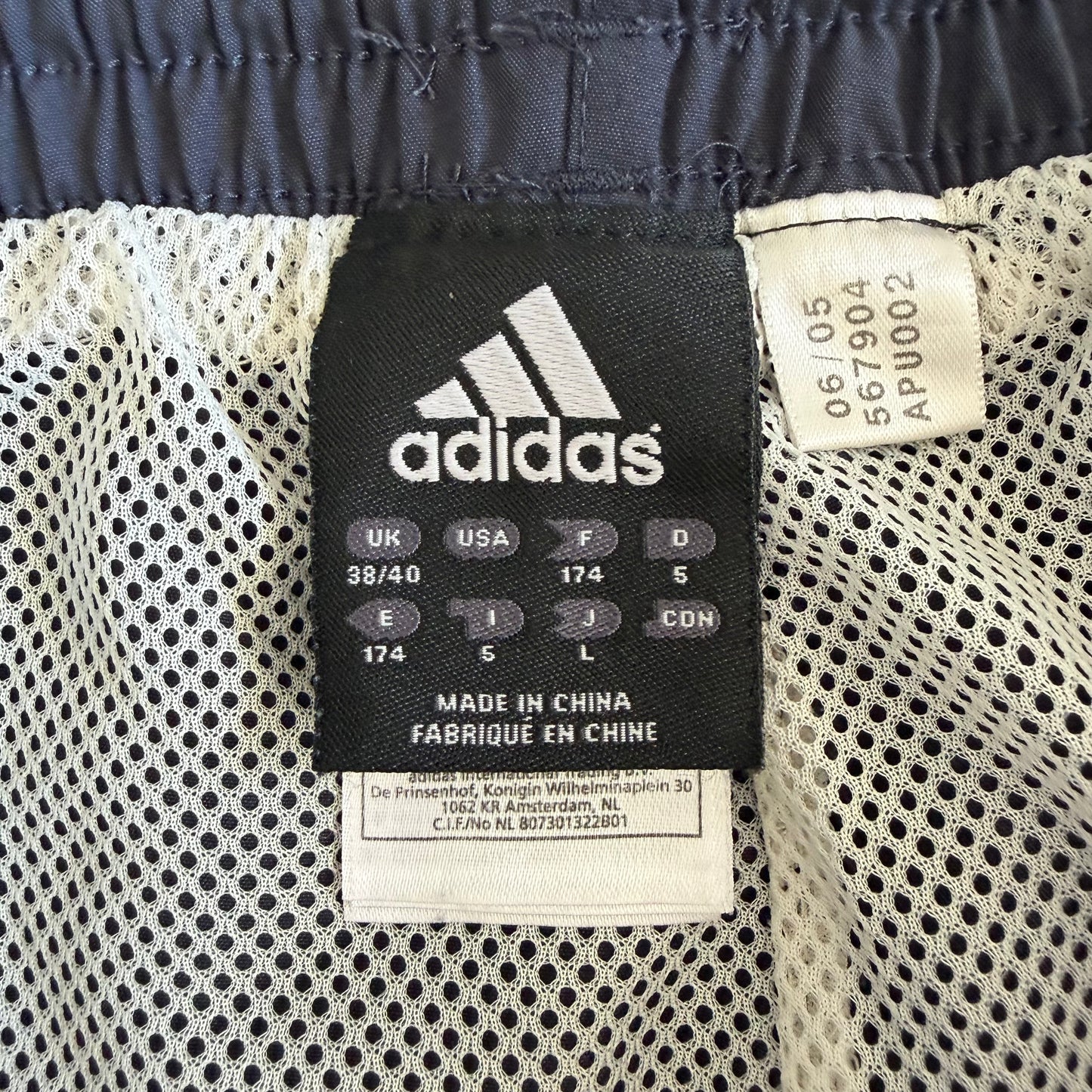 Y2K Adidas Stripe Straight Leg Track Pants - S