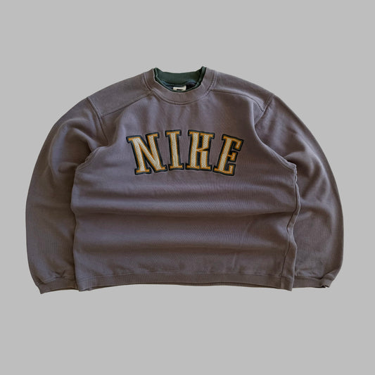 90s Nike Varsity Spell Out Sweatshirt - M
