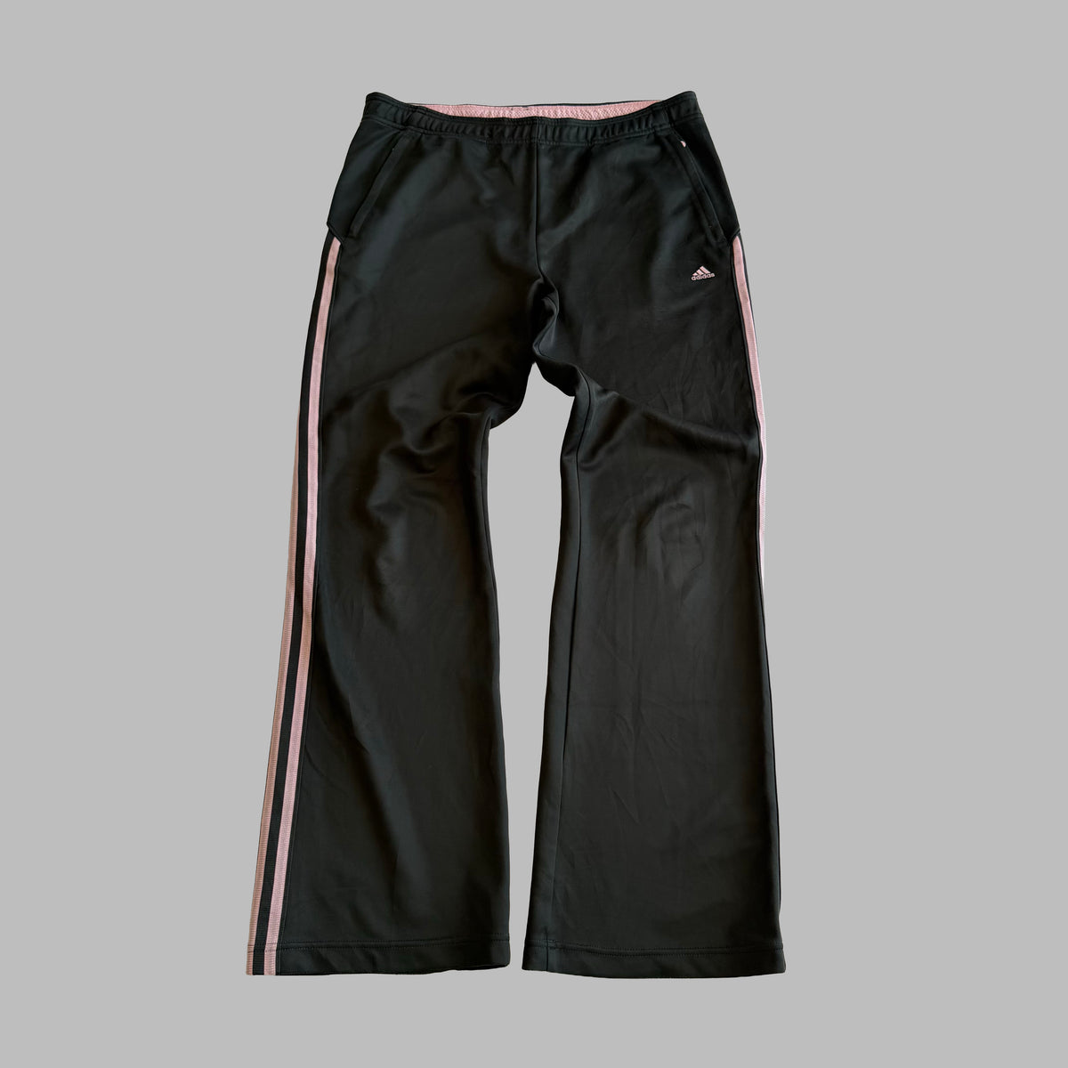 Y2K Adidas Three Stripe Active Track Pants - M