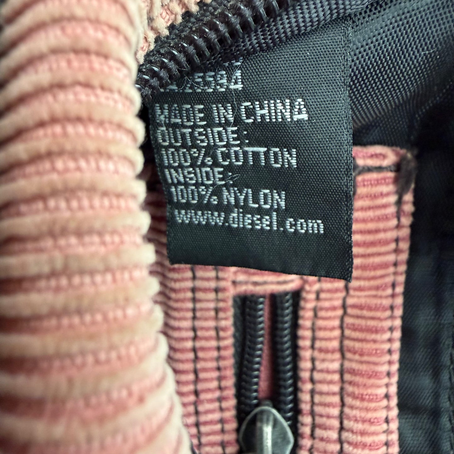 Y2K Diesel Spare Parts Corduroy Mini Shoulder Bag