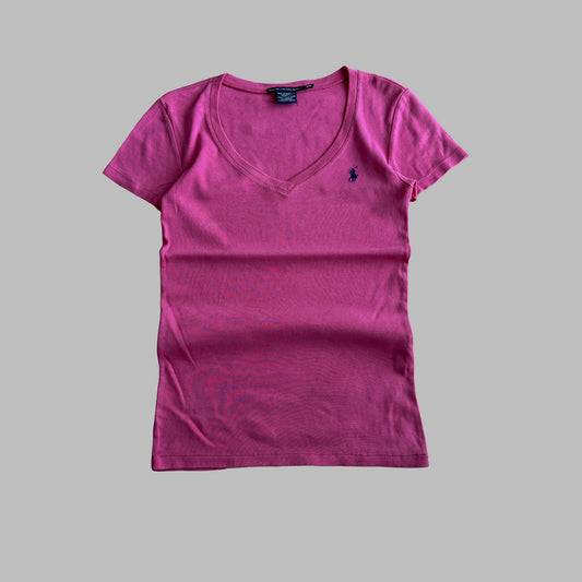 Y2K Ralph Lauren Low Cut T-Shirt - M