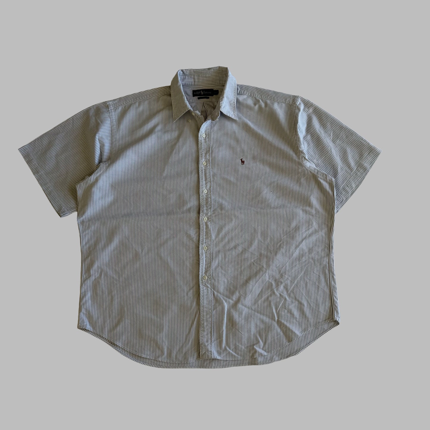 Y2K Polo Ralph Lauren Striped Button Up Shirt - XXL